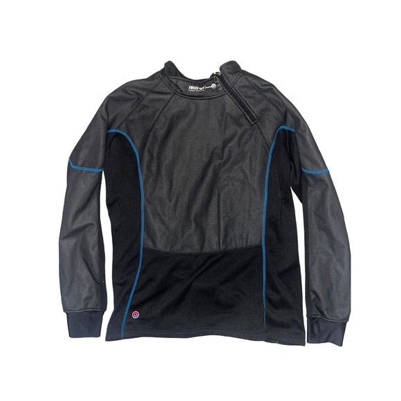 Freeze-Out Thermal Protection Pullover Shirt Sz 2XL 1/4 Zip Black Blue - Picture 1 of 6